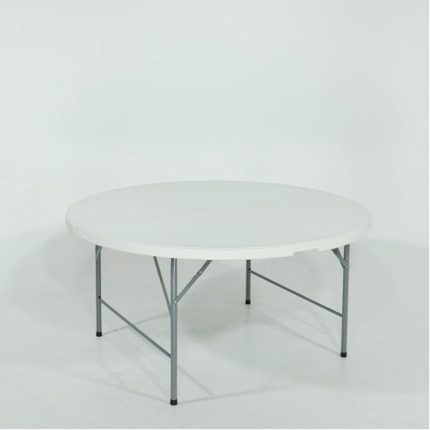 Круглый складной стол на 9 человек | сo скатертью, 150 см | arenda