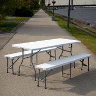 Galds un divi soli <br /><span style=text-transform:none;><small> komplekts, 180 cm</small></span>