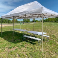 Telts - nojume (ar sienām) <br /><span style=text-transform:none;><small> balta, 3×6 m</small></span>